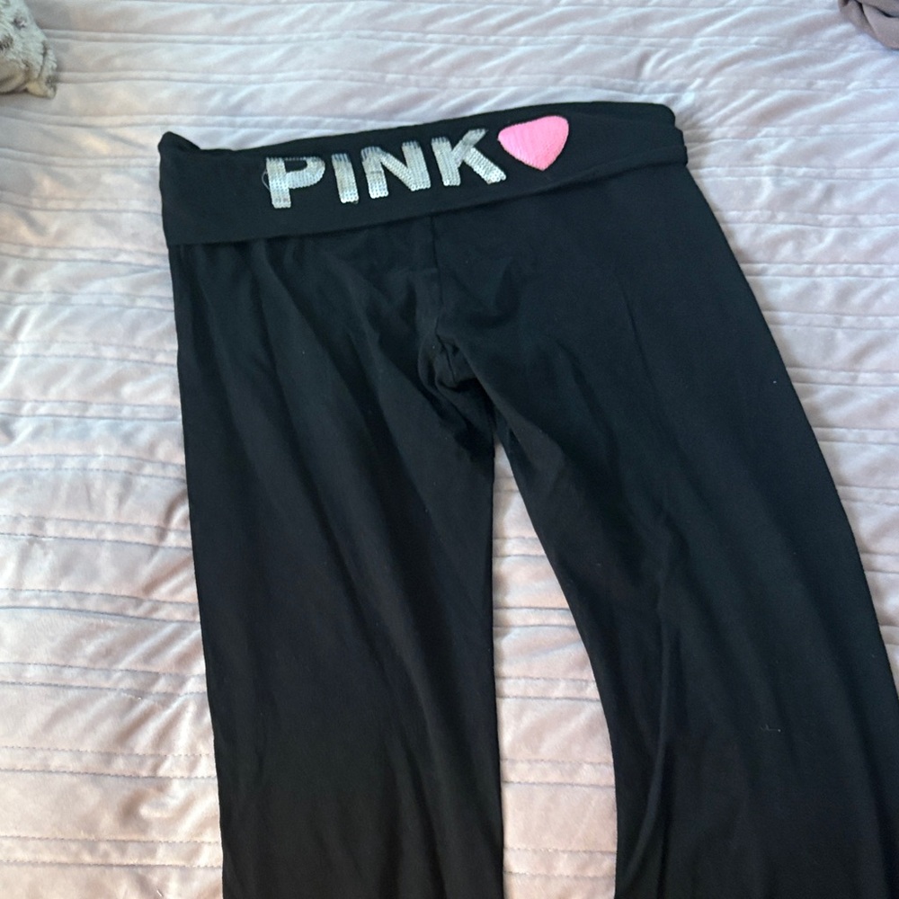 PINK Victoria's Secret Black Track Pants